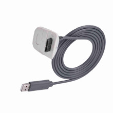 Xbox 360 Wireless Controller USB Charging Cable (White) – 1.5m Fast-Charge Cord, Charge While Gaming