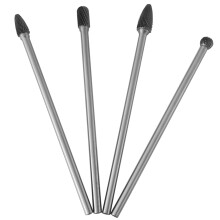 4 Stück Hartmetall-Fräser mit 6 mm Schaft, Doppelspiral, Heavy-Duty-Metallset