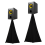 Universal Dj Light Speaker Stand Skirt Tripod Scrim Cover with Stretchable Polyester Material, 2 Pcs 9