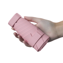 Mini skladací dáždnik pre ženy, anti-UV slnečník, cestovný slnečník na kabelku s puzdrom D