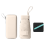 Mini ombrello da donna anti-UV, parasole, 12 stecche, da viaggio, per borsa, beige 2