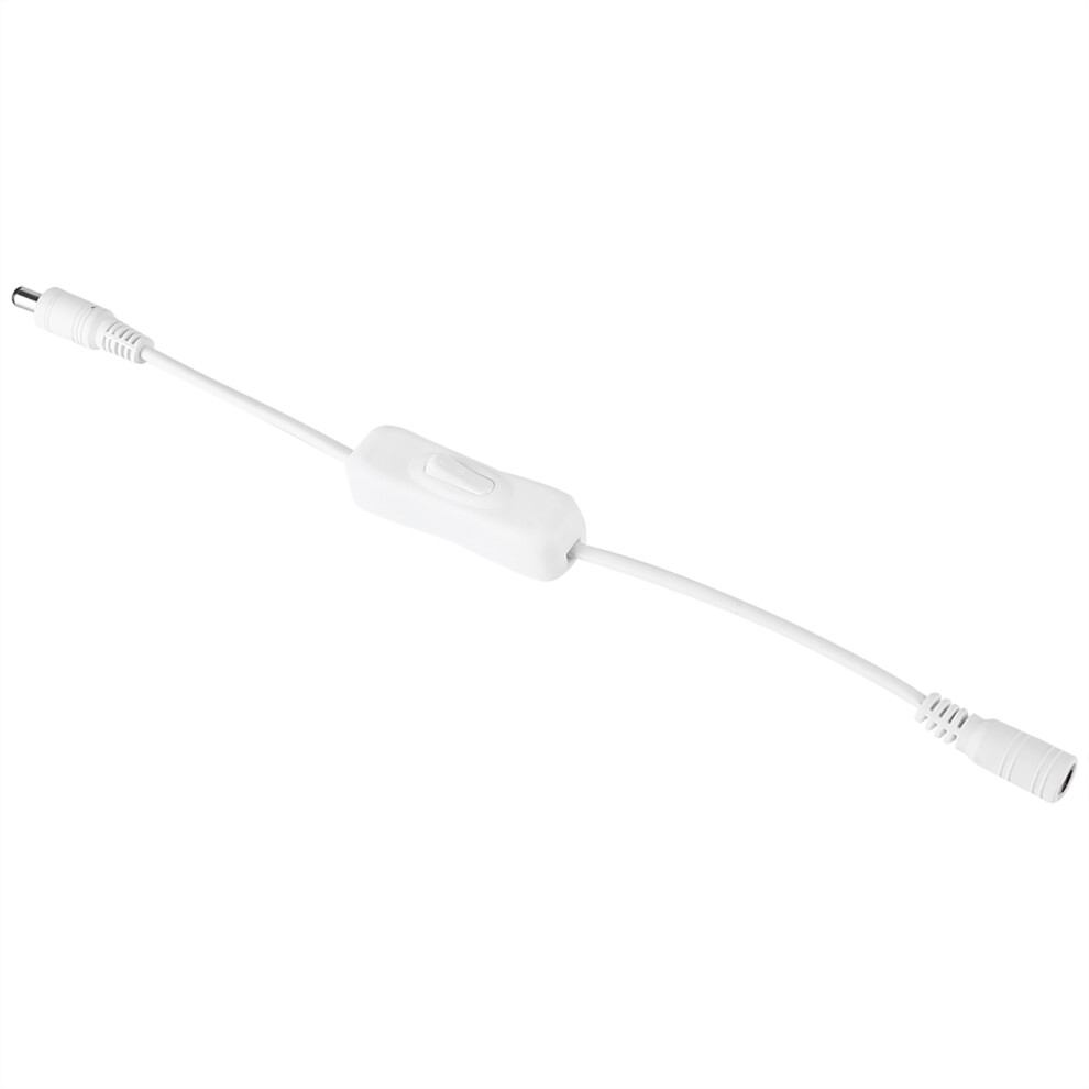 5Pcs Led Strip Light Wire Switch With Female And Male Dc 12V Power Connector Plug White 6921324361445