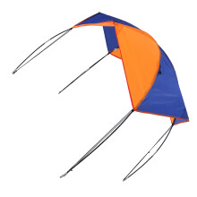 Boot Sonnenschutzbeschattung Überwurf 4 Personen Wasserdicht UV-Schutz Blau/Orange