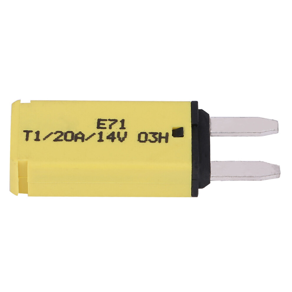 14V Dc Automatic Reset Mini Circuit Breaker Blade Fuses For Car Truck Boat Rv 20A Yellow 4981324362646