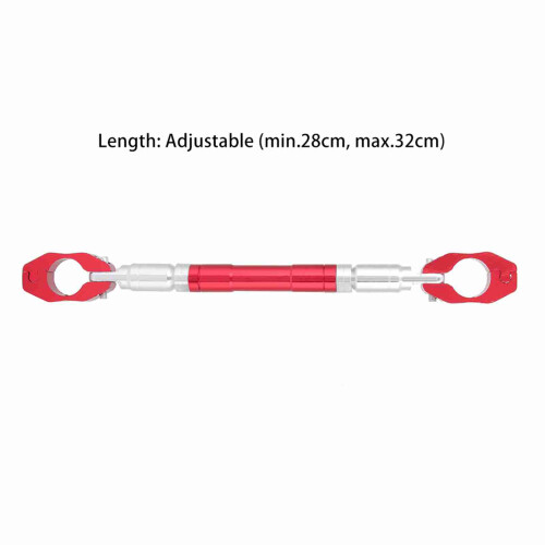 Universal Adjustable Aluminium Alloy Motorcycle Balance Cross Handlebar Red 1