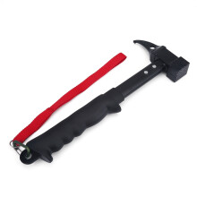 Outdoor Framing Hammer High Strength Head Rubber Handle with Lanyard Nail Puller Camping