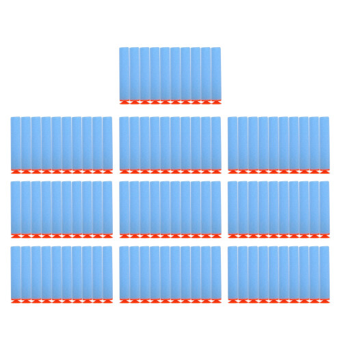 100pcs Toy Gun Soft Refill Bullets Darts EVA Foam Reusable Accessory (Sky Blue) 1