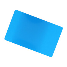 50Pcs Impressive Blanks Laser Mark Engraved Metal Business Visiting Name Cards (Blue)
