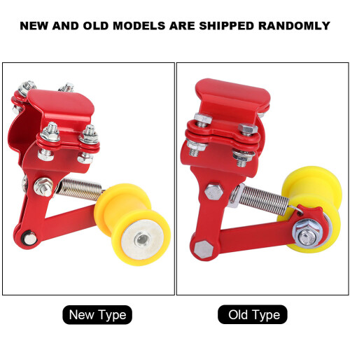 Adjuster Chain Tensioner Bolt On Roller Motorcycle Modified Accessories Universal Tool Red 2