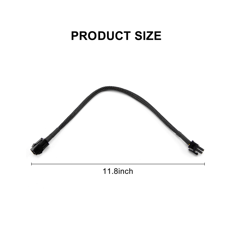 Photos - Cable (video, audio, USB) Sleeved ATX 4 Pin P4 Male to Female CPU Power Extension Cable