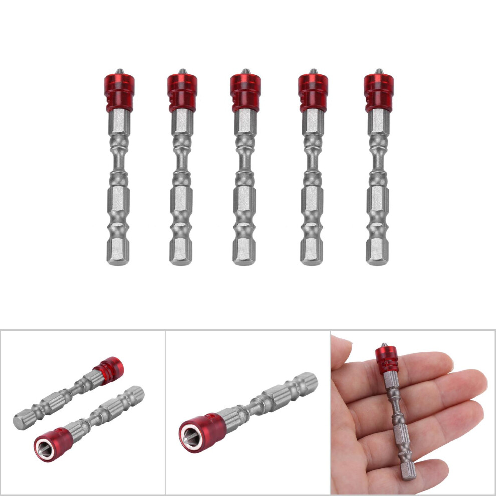 Magnetic Cross Head Ph2 Screwdriver Bits Set For Drywall Screws 1/4Inch Shank (Red) 9391324367780