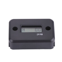 Digital Hour Meter Gauge Timer for Gasoline Engine Racing Motorcycle ATV Mower Black