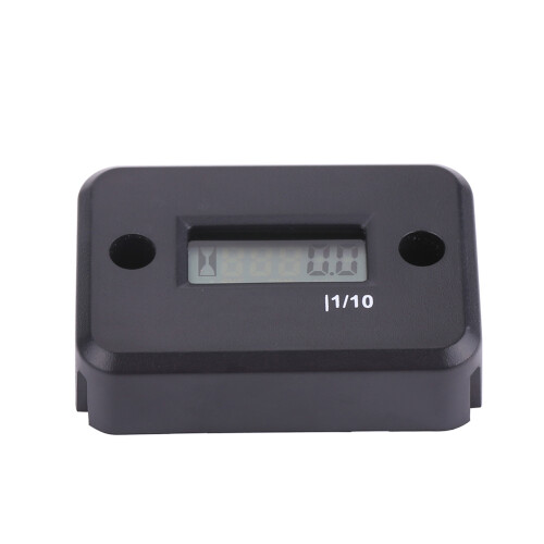 Digital Hour Meter Gauge Timer for Gasoline Engine Racing Motorcycle ATV Mower Black
