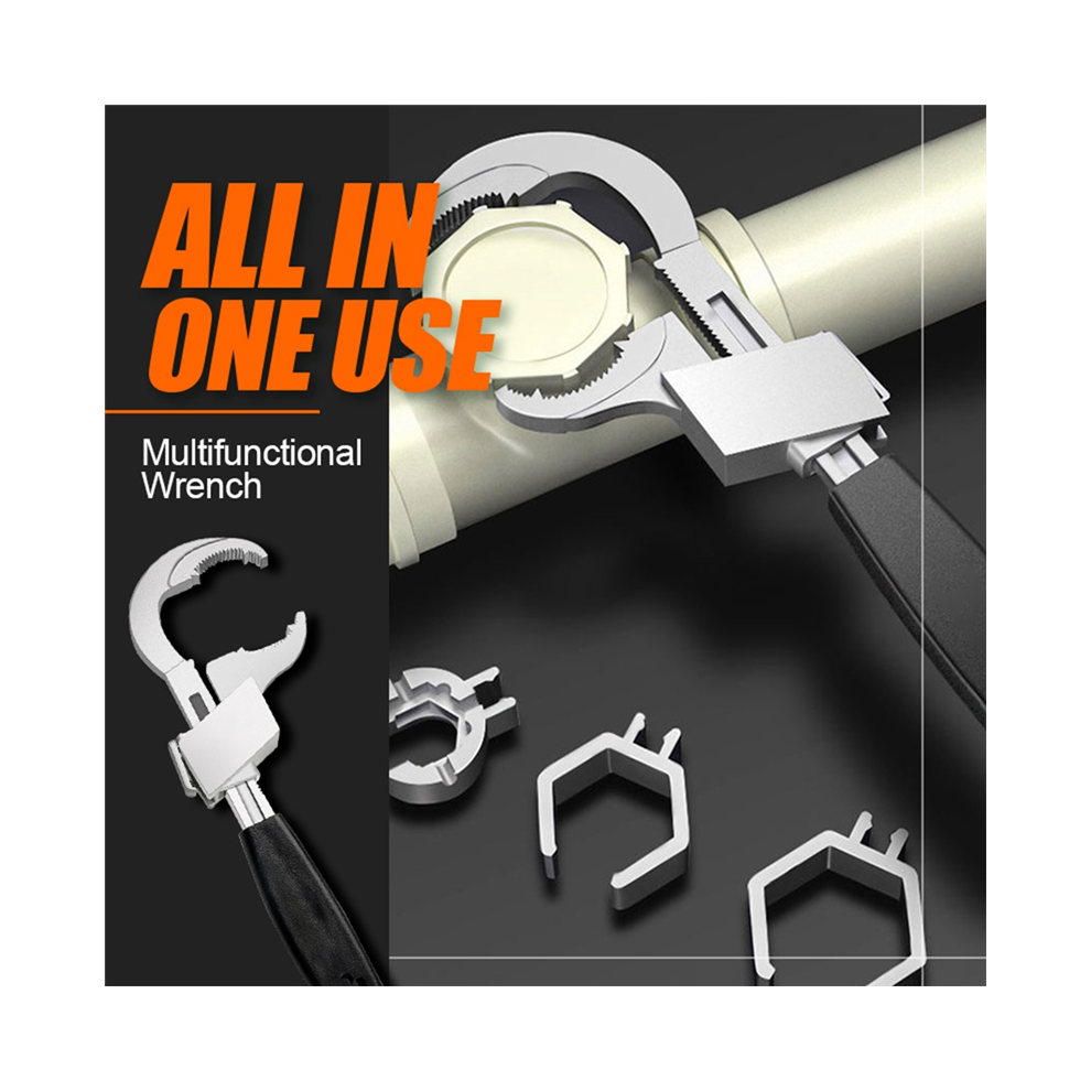 Multifunctional Bathroom Wrench Adjustable Opening 80Mm Spanner 4852820978696
