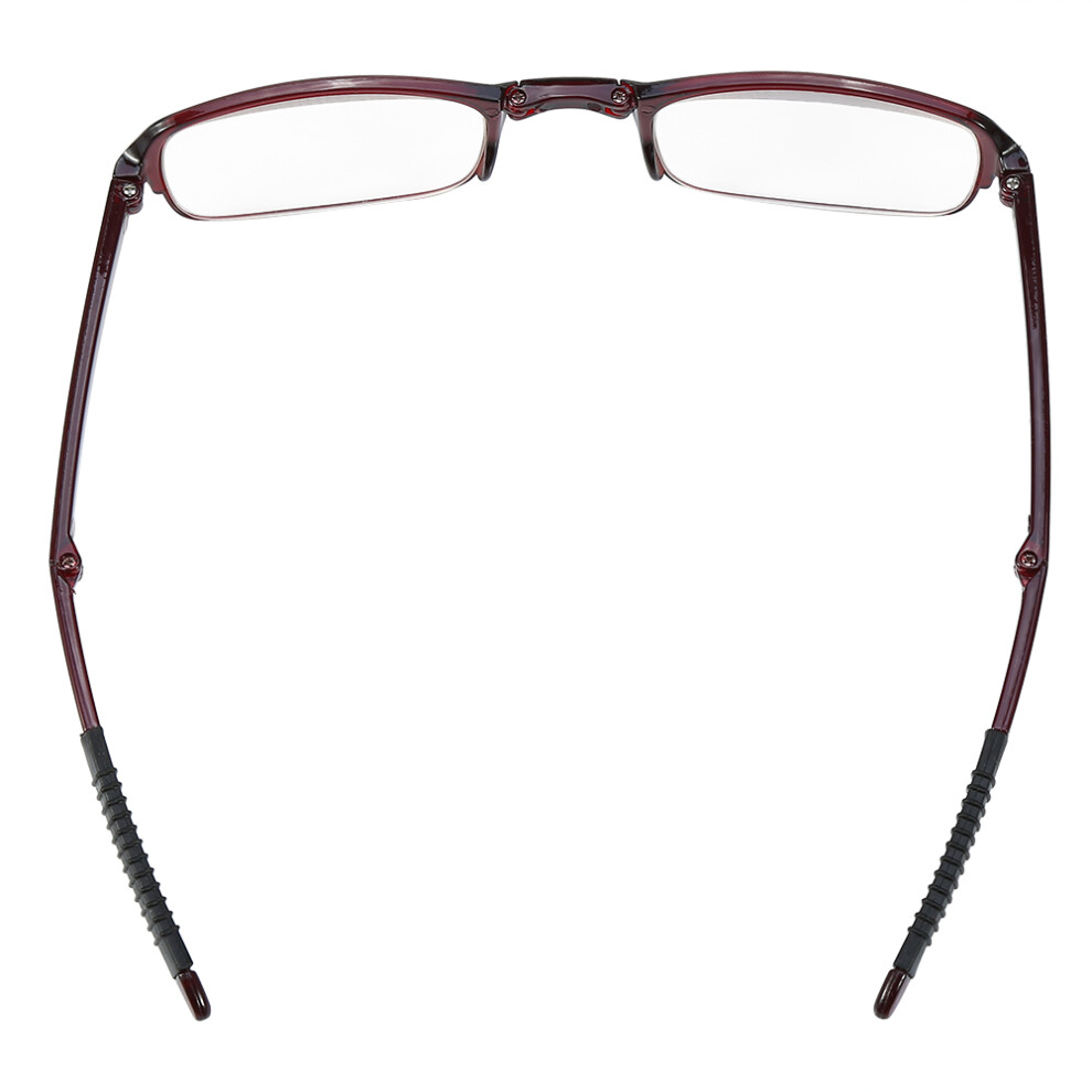 Red Portable Lightweight Folding Presbyopic Glass Fatigue Relieve Reading Glasses ( 3.0)