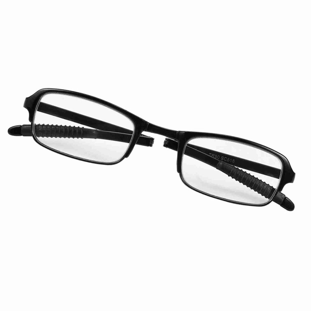 Black Portable Lightweight Folding Presbyopic Glass Fatigue Relieve Reading Glasses ( 4.0)