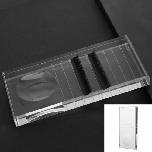 Rectangular Glass False Eyelashes Glue Adhesive Separator Holder Eye Lashes Extension Pallet 2