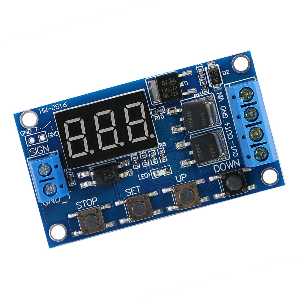 Dc 5V-36V Trigger Cycle Delay Timer Switch Turn On Off Relay Module With Led Display 8771324371986