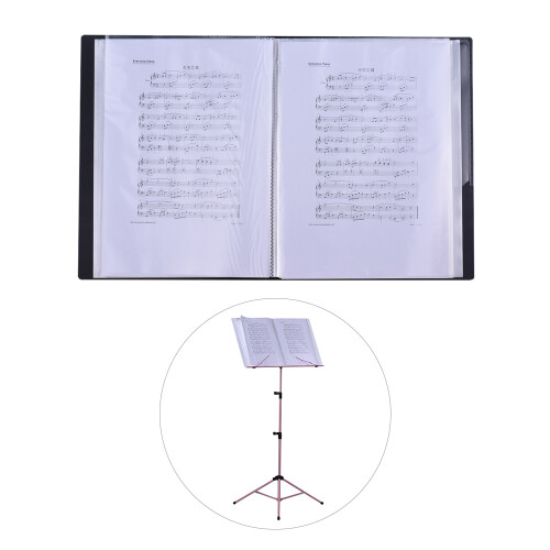 Music Sheet Score File Paper Documents Storage Folder Holder Plastic A4 Size 40 Package Pockets 1