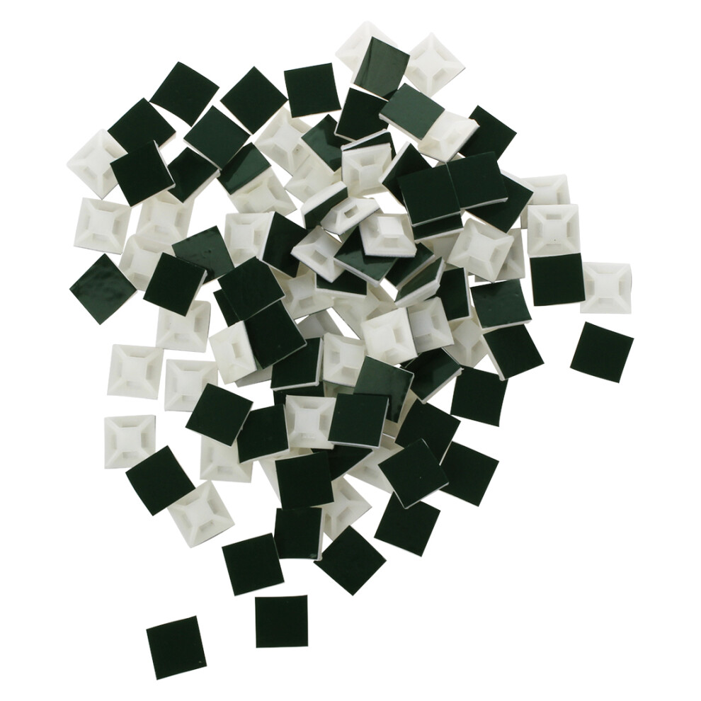 Self-Adhesive Plastic Wire Bundle Holder 3Mm Cable Tie Mount Base 100Pcs 4851839521299