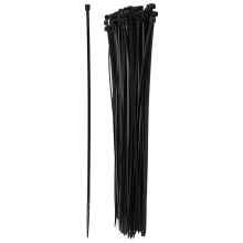 100 x Abraçadeiras finas pretas para cabos, abraçadeiras com zíper, 200 x 3 mm