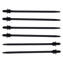 Abraçadeira de nylon para montagem em teto de carro, comprimento 162 mm, 20 peças, preta