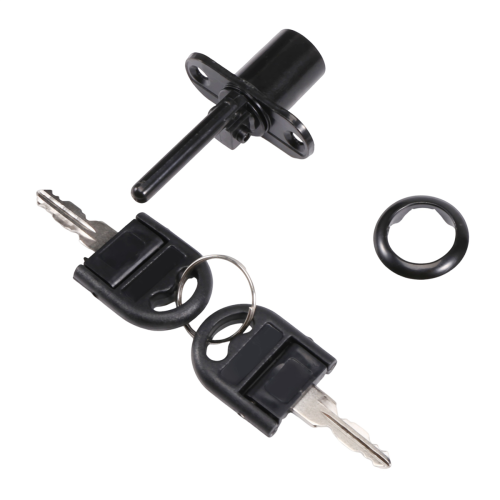 Zinc Alloy Drawer Cupboard Locker Cam Lock with Keys, Black 2