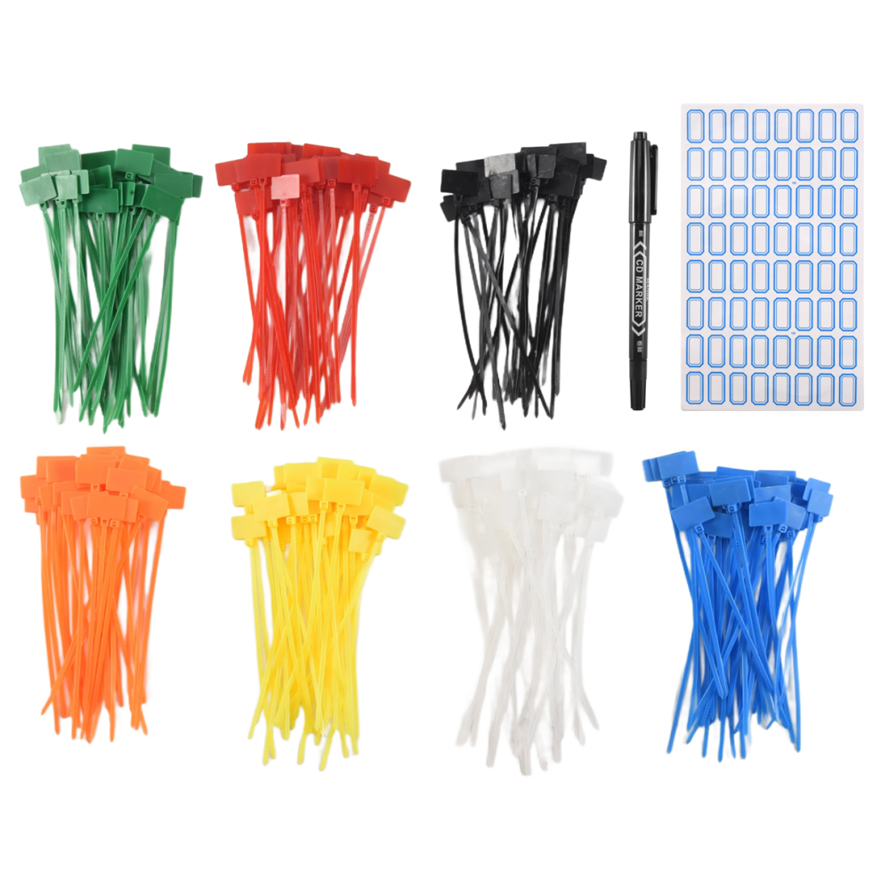 250 Pcs 7Colors Nylon Cable Marker Wire Zip Mark Tags Power Marking 4851839521152