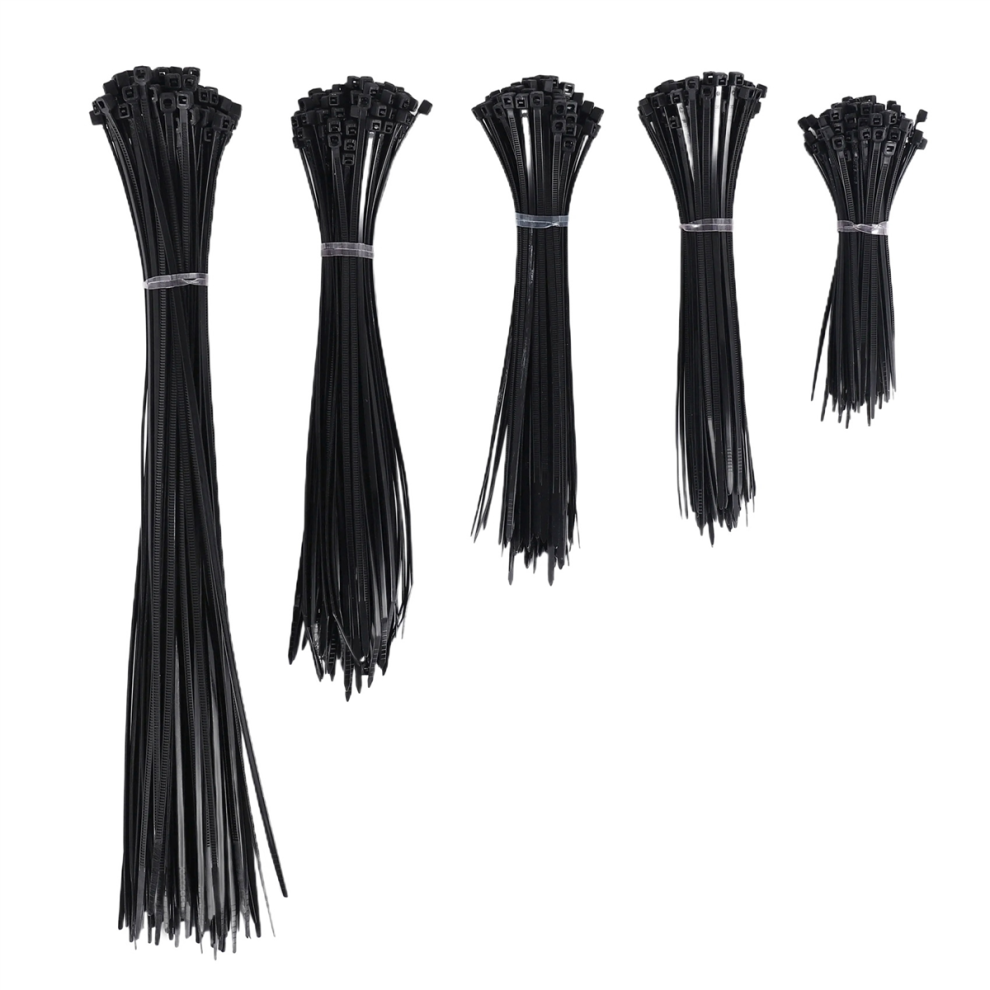 500Pcs Cable Ties Black Heavy Duty Zip Ties 2.5 X 100Mm, 2.5 X 150Mm 4851839521121