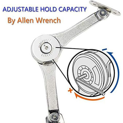 Heavy Duty Hinge Lid Support Hinge for Cabinet Kitchen Wardrobe 2 PCS 1