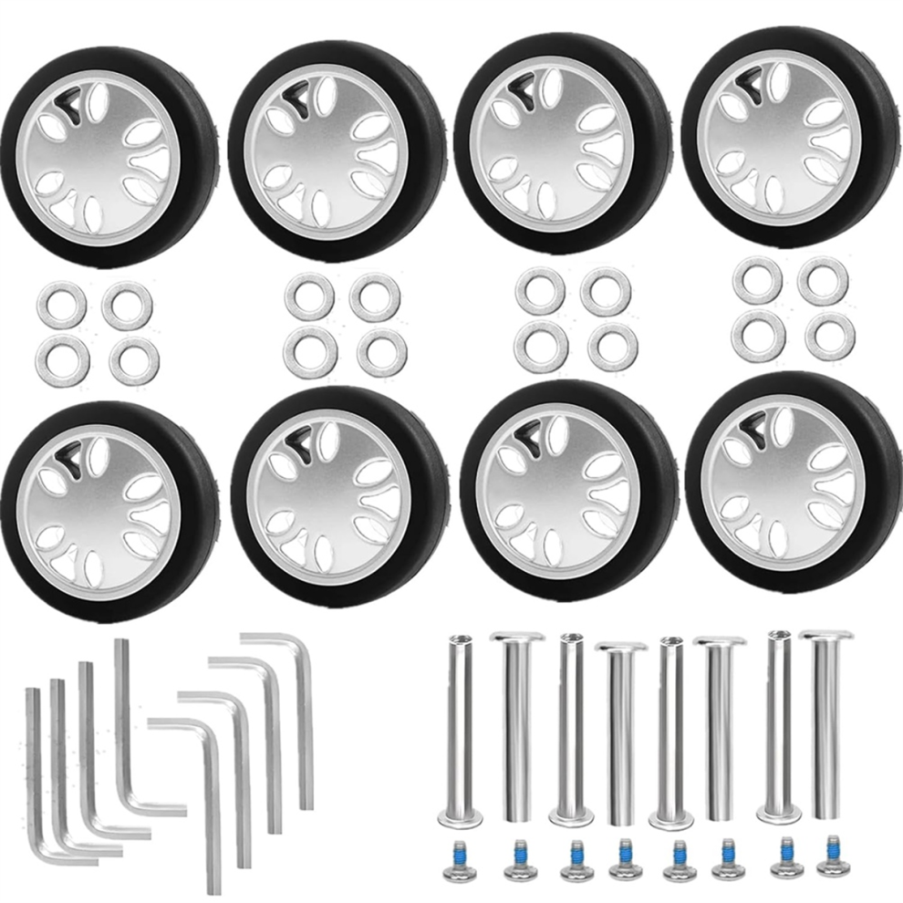 8Pc Luggage Wheels Replacement Kit,Mute Caster Replacement Suitcase B 4851839523552