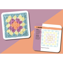50 peças de baralhos de cartas "Desenhe a Vovó Quadrada" e kit de tricô