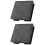 75mm x 75mm Plastic Square Caps Tube Pipe Inserts End 2 Pcs 3