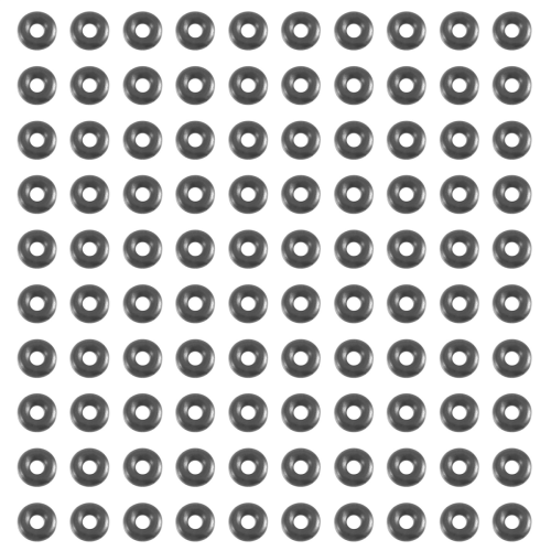 100 peças de o-ring em borracha nitrílica 6 x 2 mm