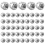50pcs M2 Zinc Plated Self-Locking Nylon Insert Hex Lock Nuts 3