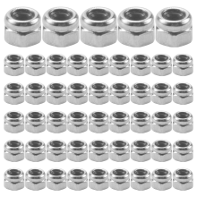 50pcs M2 Zinc Plated Self-Locking Nylon Insert Hex Lock Nuts