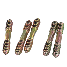 Parafuso-cavilha de madeira com extremidades duplas M8 x 70 mm para união madeira a madeira - 5 peças