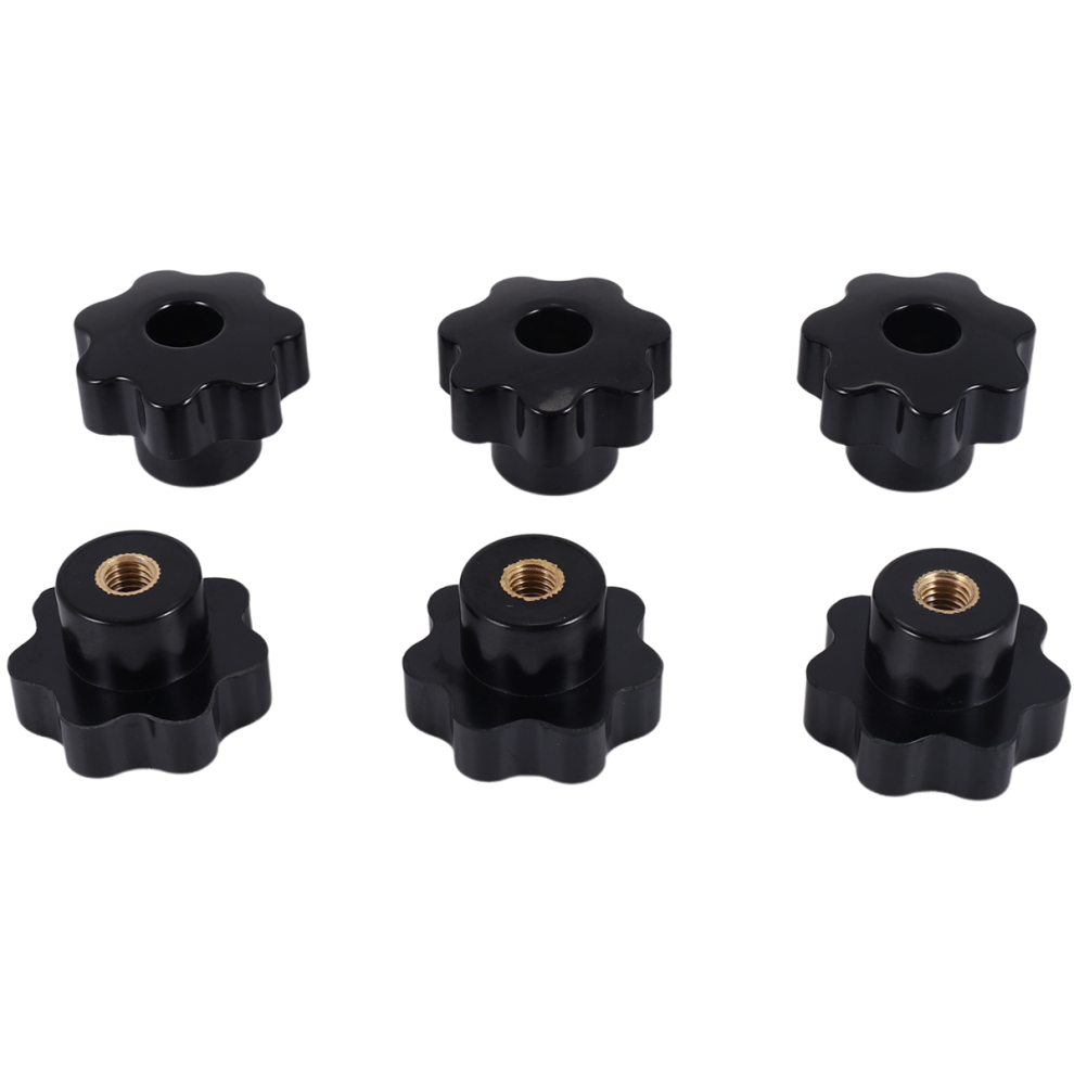 Machinery Knurled Clamping Nuts Knob Grip M8 Female Thread 6Pcs 4851839527420