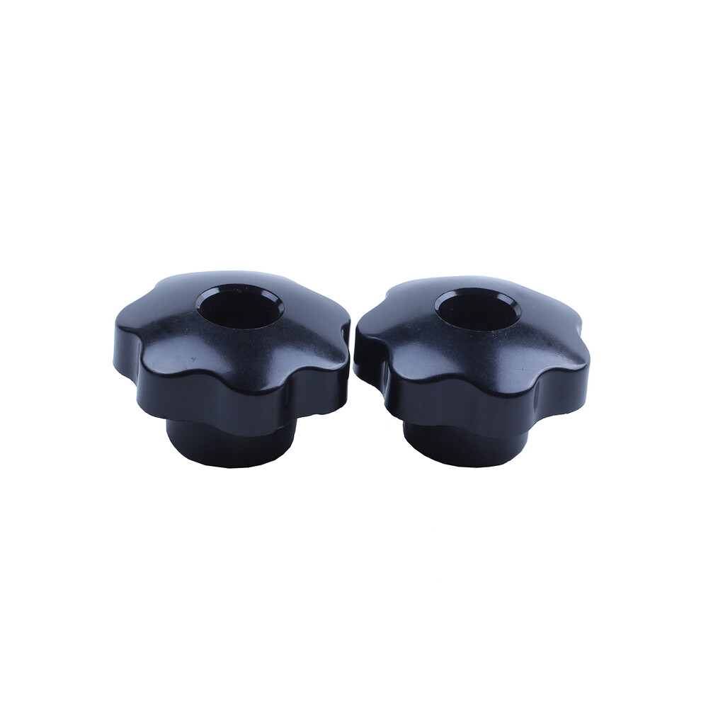 M8 X 50Mm Diameter Thread Clamping Star Knob Black 2Pcs 4851839525792