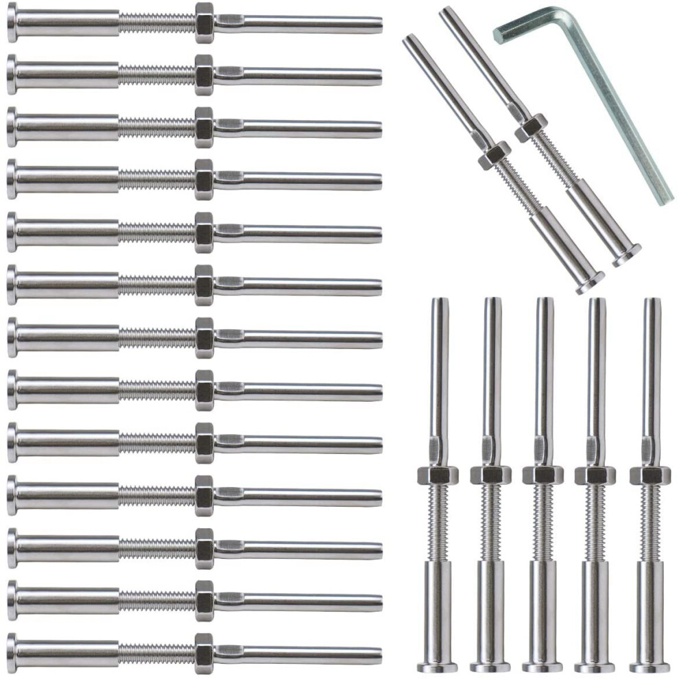 20Pcs Turnbuckle Hand Swage Threaded Stud Tension Hex Head-image-OPC-PHWKH8N-NEW