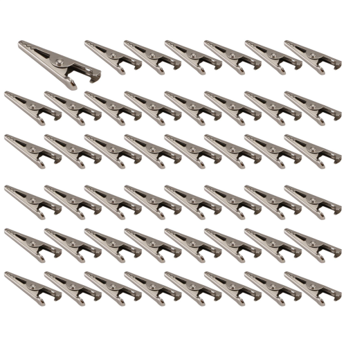 100 peças de clips de crocodilo de metal mini, 1,06 pol. / 27 mm 1