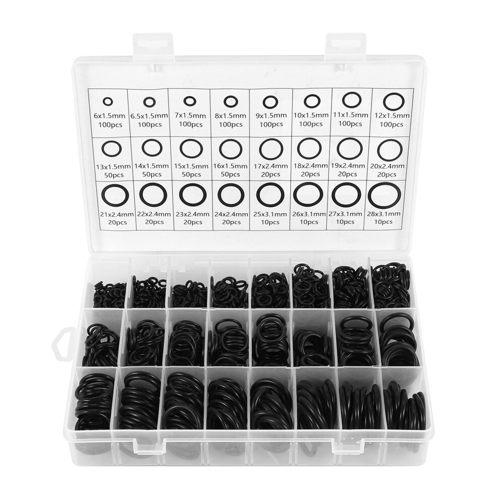 1200 Pcs O Ring Kit,24 Sizes Nitrile Rubber O Rings Assortment Kit-image-OPC-PHWKHCM-NEW