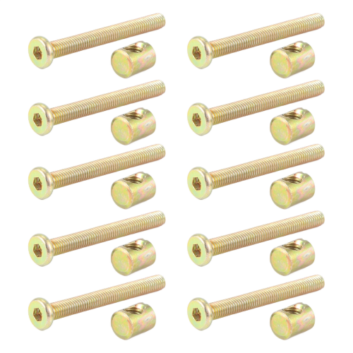 Parafusos de cabeça sextavada com porcas roscadas M 6 x 55 mm 1