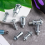 40 Stück M4, M5, M6, M8 Blütenmuttern, Expansionsschraubennuss, silber 2