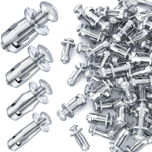 40 Stück M4, M5, M6, M8 Blütenmuttern, Expansionsschraubennuss, silber