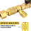 50 Pcs Brass Flare Cap, Solid Brass Caps with Neoprene O Ring Seal 3