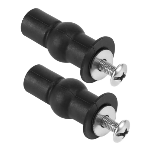 Toilet TOP FIX Seat Hinge Hole Well Nut Screw Rubber Back Pair 1
