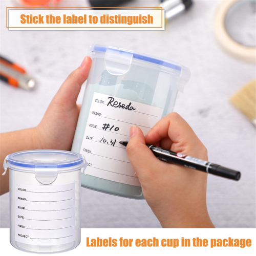 8 Sets Paint Container with Mixing Ball Touch Up Paint Cups (800 ML) 2