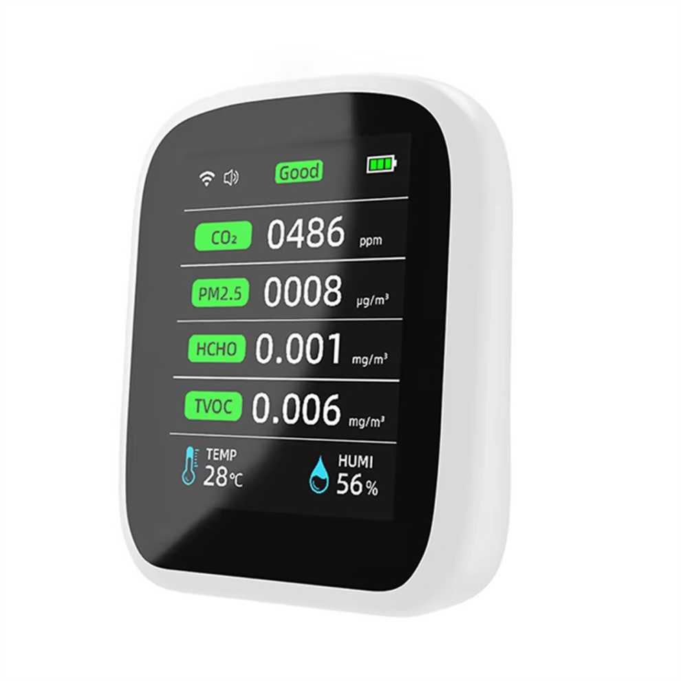 Tuya Wifi 8 &1 Air Quality Monitor Hcho Tvoc Pm1.0 Pm2.5 Pm10 Tester 4851839529905