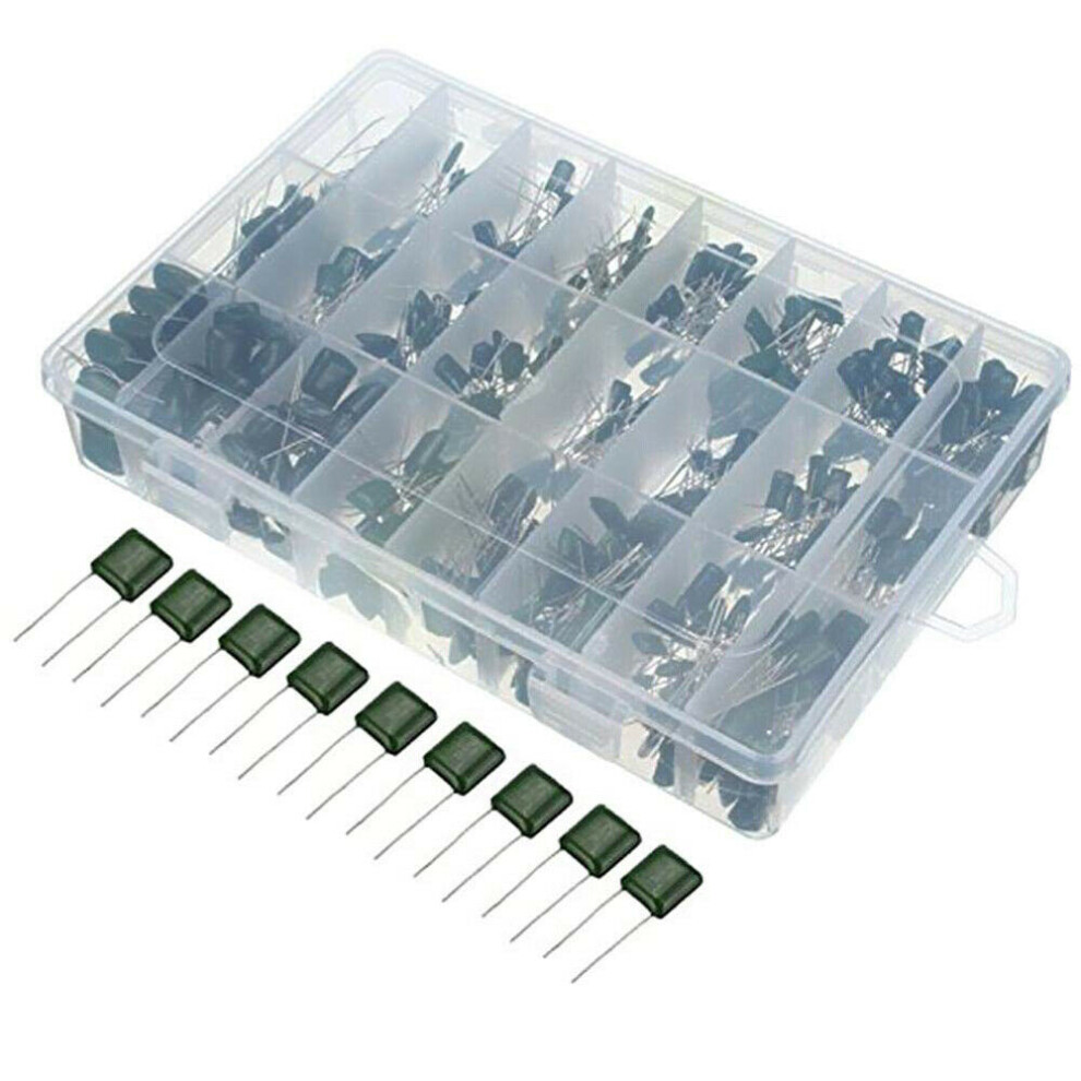 660Pcs 24 Values 100V Polyester Film Capacitor Assortment Pack Kit 4851839536187
